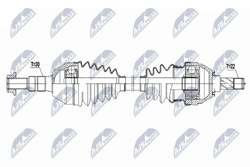 Image of NTY NPW-PL-081 Drive shaft Manual Transmission, Front Axle Left Drive Shaft (13)