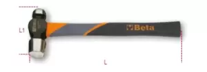 Image of Beta Tools 1377 340 Ball Pein Tinsmith Hammer Round Hands 340g 013770534