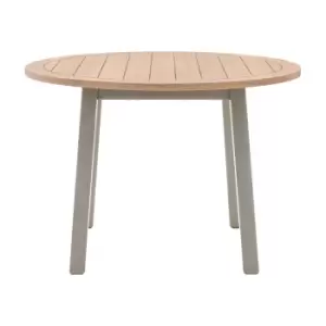 Image of Gallery Interiors Sandon Round Dining Table in Prairie
