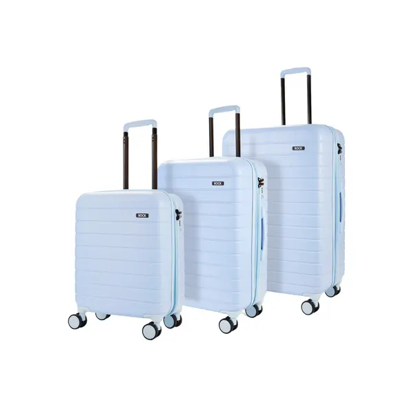 image of Rock Luggage Novo WR24901 Pale Blue Suitcase 3Pcs Set