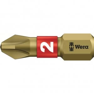 Image of Wera BiTorsion Extra Hard Phillips Screwdriver Bits PH2 25mm Pack of 10
