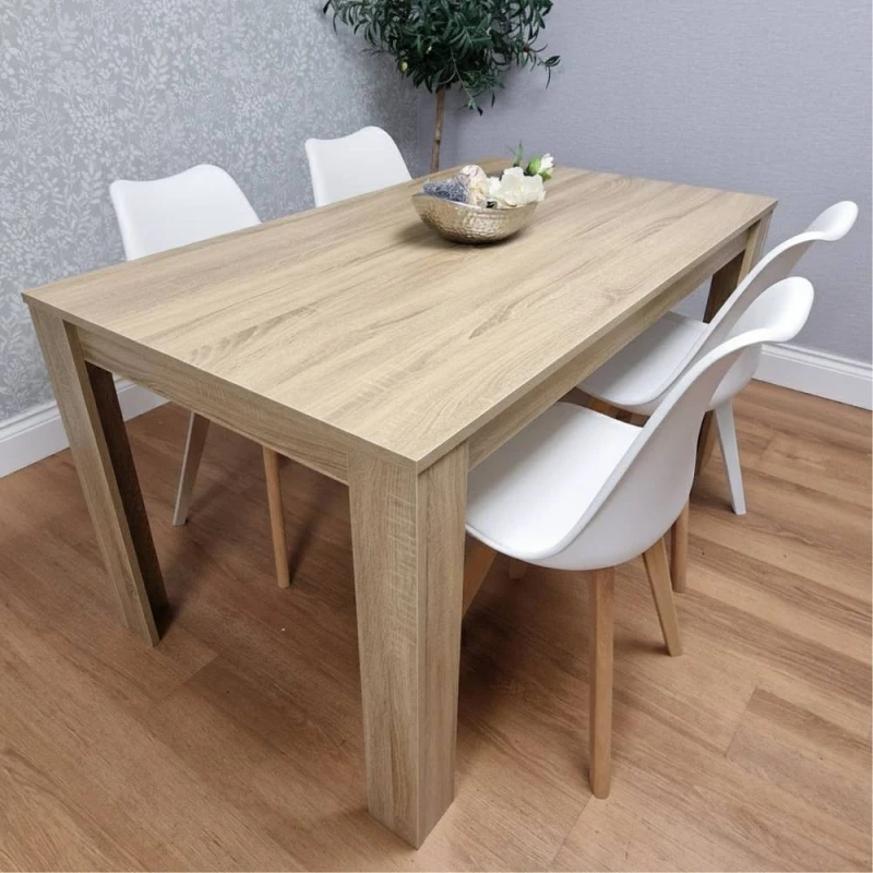 Image of KOSY KOALA Dining Table Set with 4 Chairs Dining Room and Kitchen table set of 4 Beige