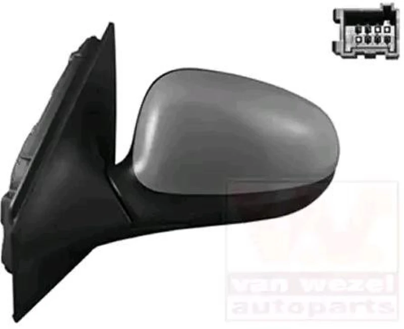 Image of VAN WEZEL 1779807 Wing mirror * HAGUS * Left, Heatable, primed Outside Mirror (50)