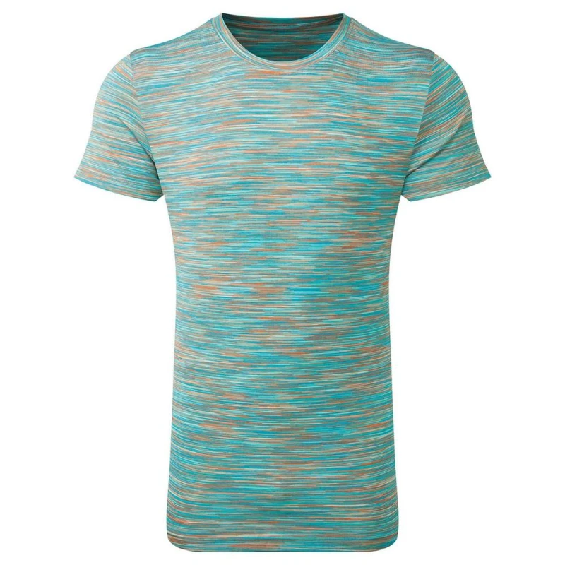 Image of TriDri Mens Space Dye Performance T-Shirt Size: Medium Multicolor Male M
