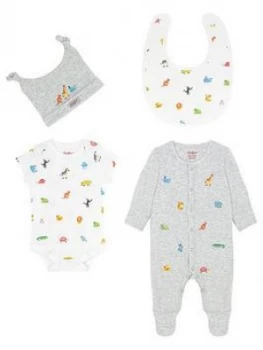 Image of Cath Kidston Unisex Animals Sleepsuit Gift Set - Ivory, Size Age: 9-12 Months