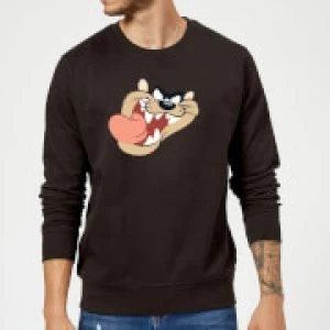 Image of Looney Tunes Tasmanian Devil Face Sweatshirt - Black