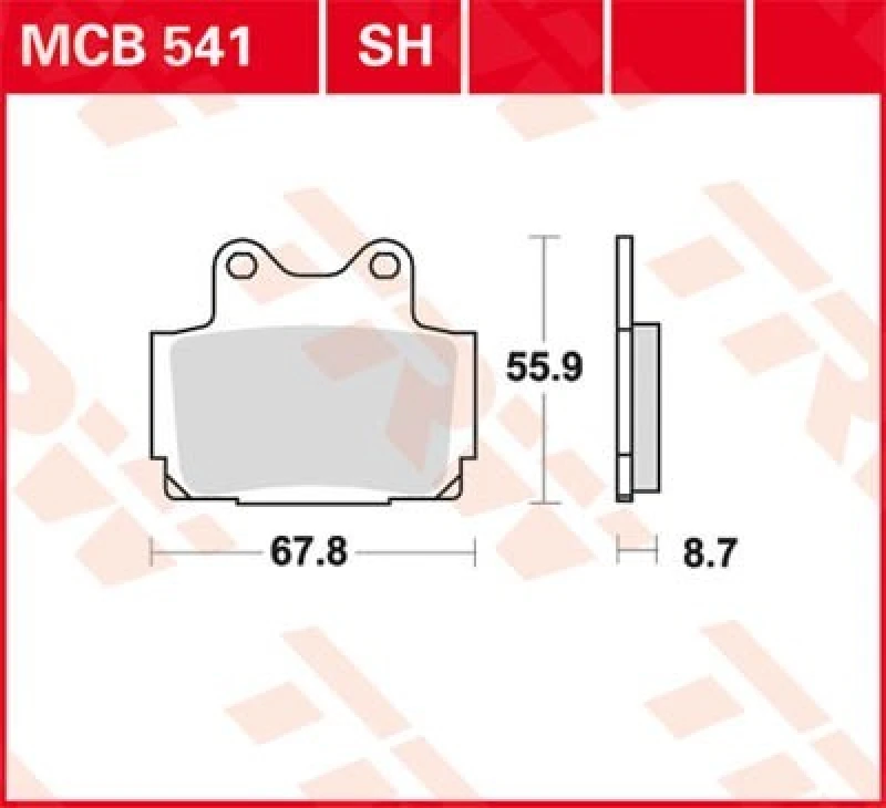 Image of TRW Organic Allround MCB541 Brake pad set Brake Pad Set, disc brake (402)