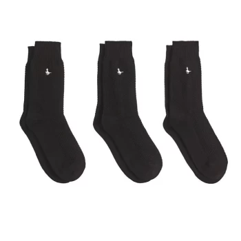 image of Jack Wills Springwell Multipack Socks 3 Pack - Black