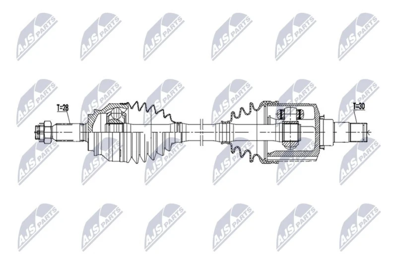Image of NTY NPW-MS-116 Drive shaft Front Axle Left Drive Shaft (13)