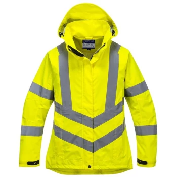 image of Portwest - LW70YERM - sz M Ladies Hi-Vis Breathable Jacket - Yellow