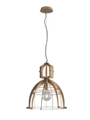 image of URBAN Wire Frame Pendant Ceiling Light Gold 40x46cm