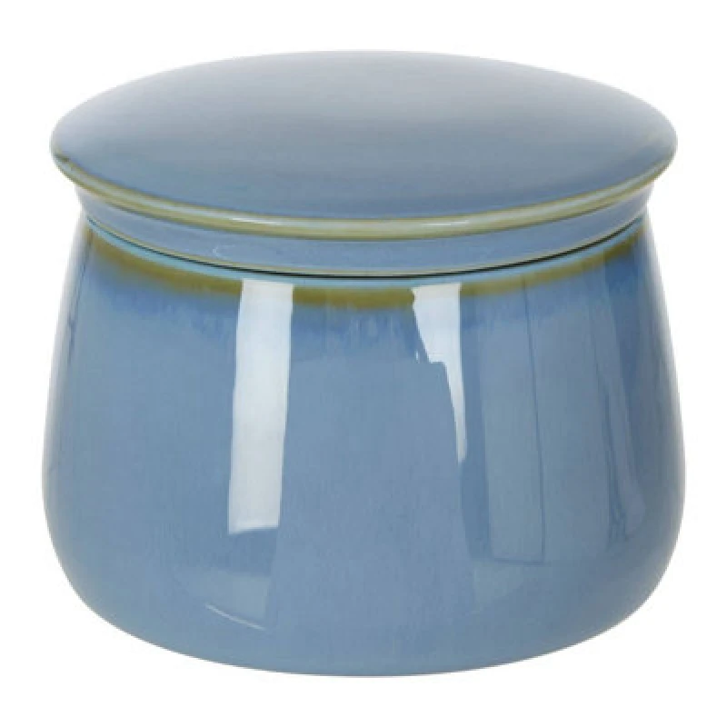 Image of Premier Housewares Juna Sugar Pot, Glazed Finish, Tapered design Blue