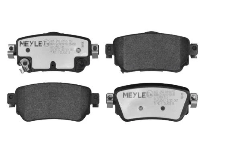 Image of MEYLE 025 259 6515/PD Brake pad set Rear Axle, with acoustic wear warning, MEYLE-PD Quality, with anti-squeak plate Brake Pad Set,disc brake (402)