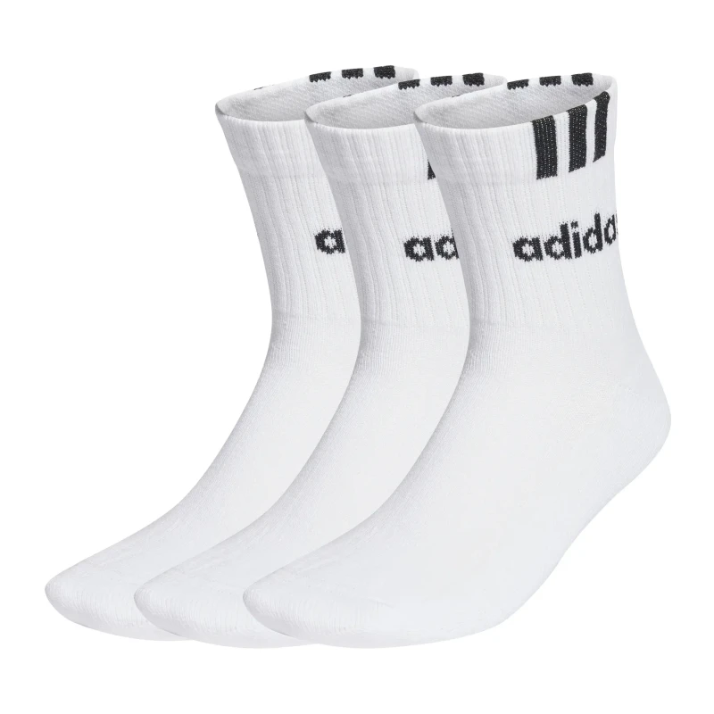 Image of Adidas Children's linear half-socks adidas 3-Stripes (x3) Blanc Unisex 34/36