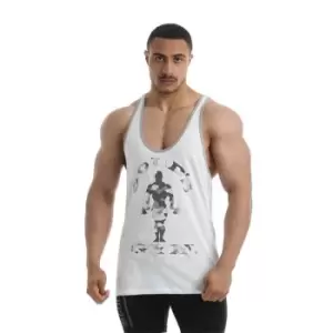 Golds Gym Print Vest Mens - White