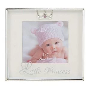 image of 3" x 3" - Silver Plated Box Frame - Little Princess