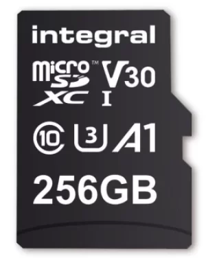 Image of Integral MicroSD 100MBS UHS-1 U3 Class 10 V30 A1 256GB