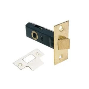 image of 75mm Electro plated brass 1 Lever Tubular latch