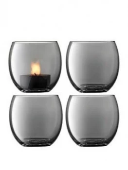 image of Lsa International Zinc Set 4 Tealight Holders