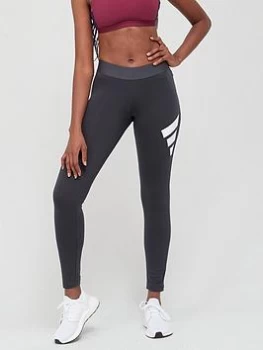 Image of adidas Future Icons 3 Bar Leggings - Dark Grey Size XL Women