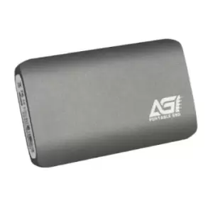 Image of AGI ED138 1TB M.2 SATA External SSD USB 3.2 Gen2 Type-C Aluminium USB-C to USB-A cable included