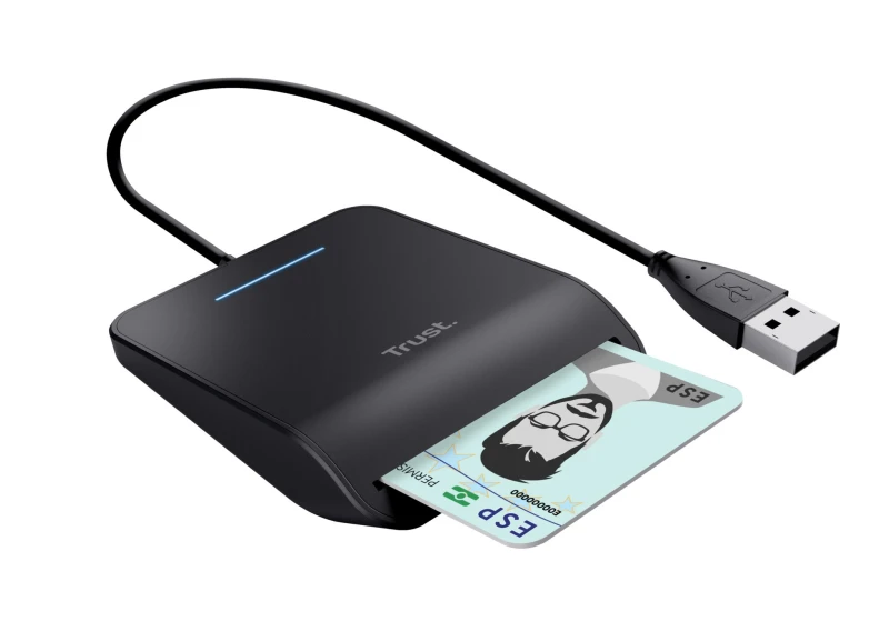Image of Trust Trust Primo smart card reader Indoor USB CardBus+USB 2.0 Black 23890