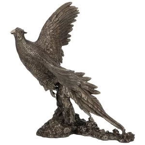 Image of Pheasant Breaking Cover by David Geenty Cold Cast Bronze Sculpture 30.5cm
