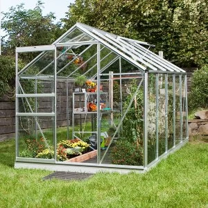 Image of Vitavia Venus 6' x 10' Aluminium Greenhouse with FREE Base - Toughened Glass