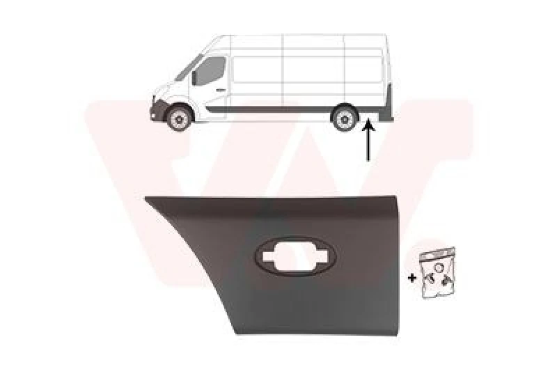 Image of VAN WEZEL Trim / Protective Strip, sidewall VAN WEZEL 3799407