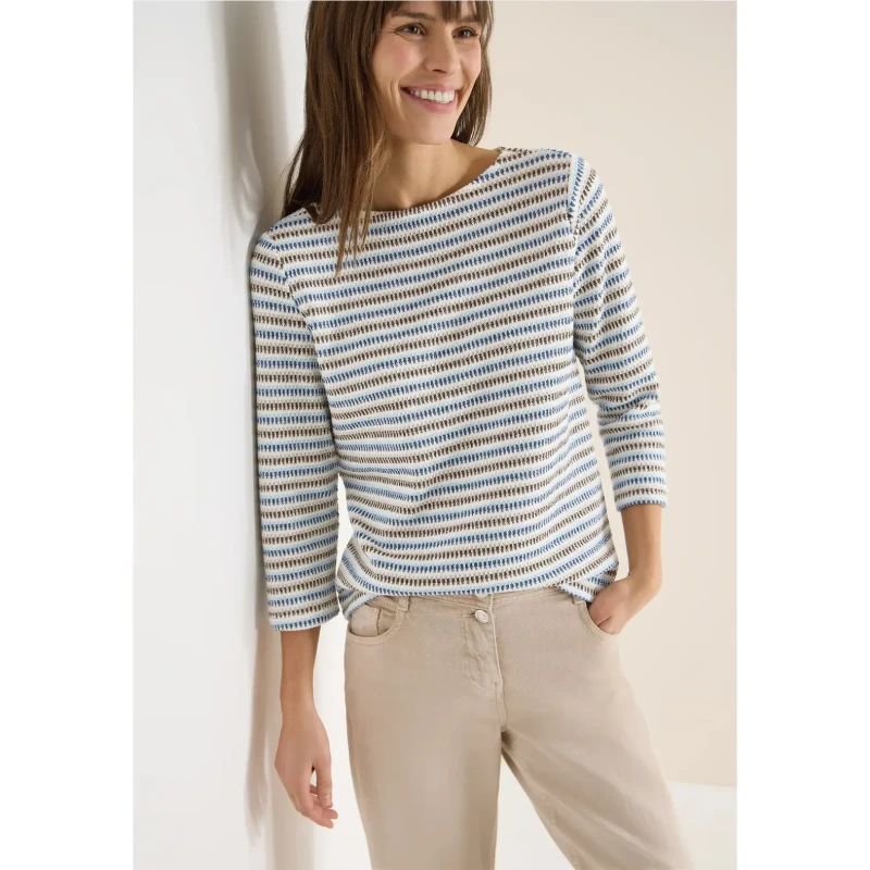 Image of cecil Womens mesh T-Shirt Cecil Bleu Female S