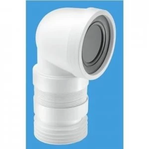 image of 97-107mm Inlet x 4/110mm Outlet 90 Flexible WC Connector