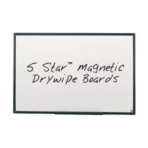 image of 5 Star Office 900 Lightweight Drywipe Magnetic Whiteboard with Fixing Kit and Detachable Pen Tray