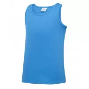 Image of AWDis Childrens/Kids Just Cool Sleeveless Vest Top (5-6 Years) (Sapphire)