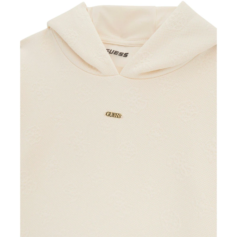 Image of Guess Kids Pull Over Hoodie Peony Wht F0EP female 8Y