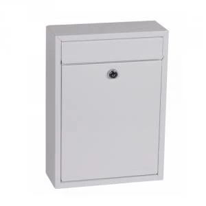 image of Phoenix Letra Front Loading Mail Box MB0116KW in White with Key Lock