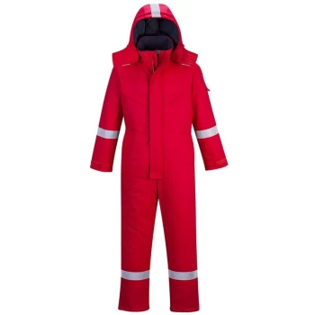 image of Portwest FR53RERXXXL - sz 3XL FR Anti-Static Winter Coverall - Red