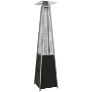 image of DG98 13 kW Pyramid Outdoor Gas Patio Heater (Black) - Dellonda