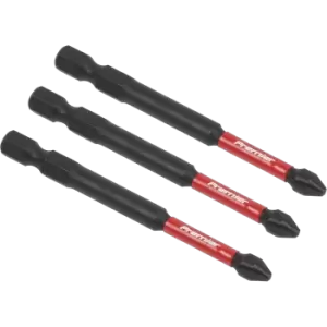 Image of Sealey Impact Power Tool Phillips Screwdriver Bits PH2 75mm Pack of 3