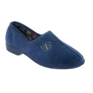 image of Mirak Bouquet / Ladies Slipper / Classic Womens Slippers (3 UK) (Blueberry)