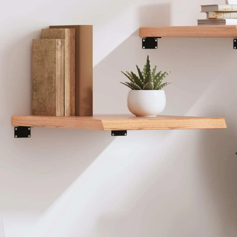 Image of VIDAXL Vidaxl - Wall Shelf Light Brown 40x60x(2-4) cm Treated Solid Wood Oak 8720845813574