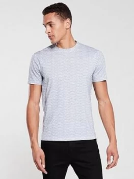 Image of Armani Exchange Small All Over Logo Print T-Shirt White Size 2XL Men