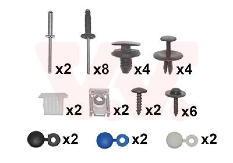 Image of VAN WEZEL Mounting Kit, bumper VAN WEZEL 4042794
