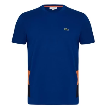 Image of Lacoste Panel T Shirt - Blue 18Q