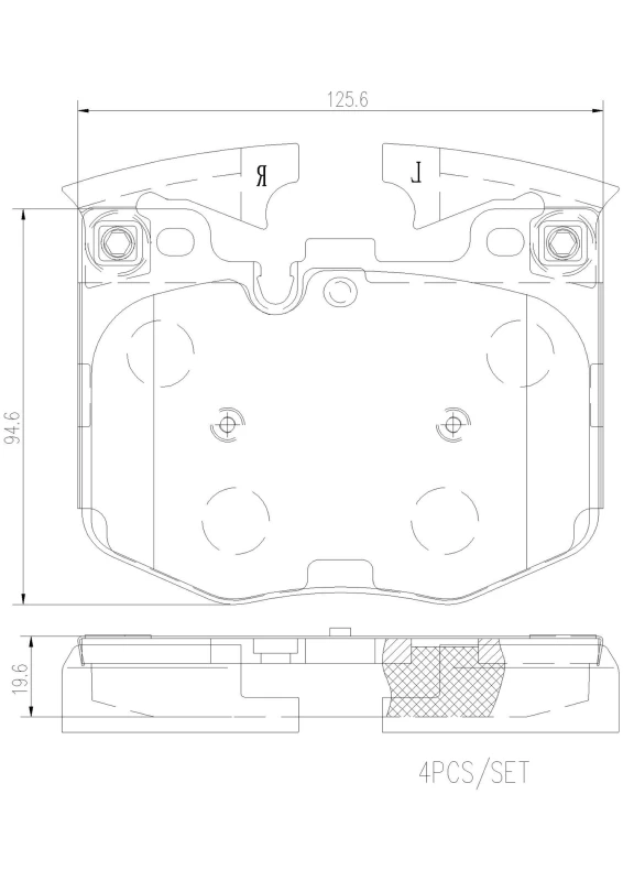 Image of BREMBO Brake pad set BREMBO P06099NX