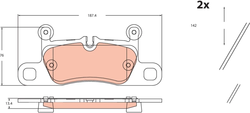 Image of Brake pad set TRW GDB2465
