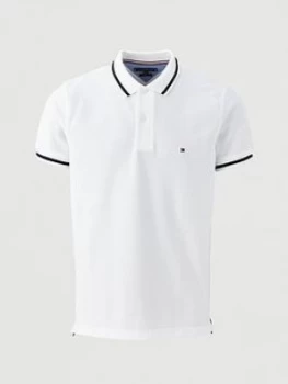 image of Tommy Hilfiger Basic Tipped Regular Fit Polo Shirt - White