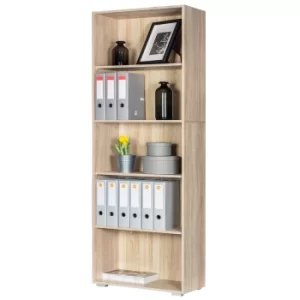 Image of Bookcase Vela Oak 190x60cm 5 Tiers