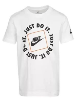 Image of Boys, Nike Younger Boy Short Sleeve Graphic T-Shirt, White, Size 3-4 Years
