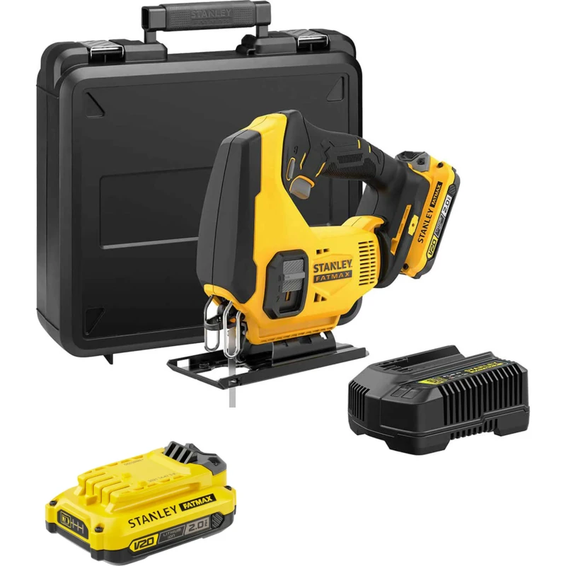 Image of Stanley Fatmax V20 SFMCS600 18v Cordless Jigsaw SFMCS600D2K Batteries: 2 x 2ah Li-ion