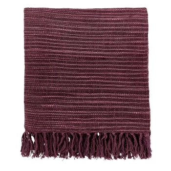 Image of Morris and Co Seasons by May Woven Throw 150X200CM - AUBERGINE